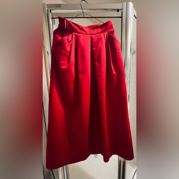 Talbots Red Maxi Dress - Burgundy Red - Size 8 Petites - Gown Dress - Long Skirt - Picture 1 of 4